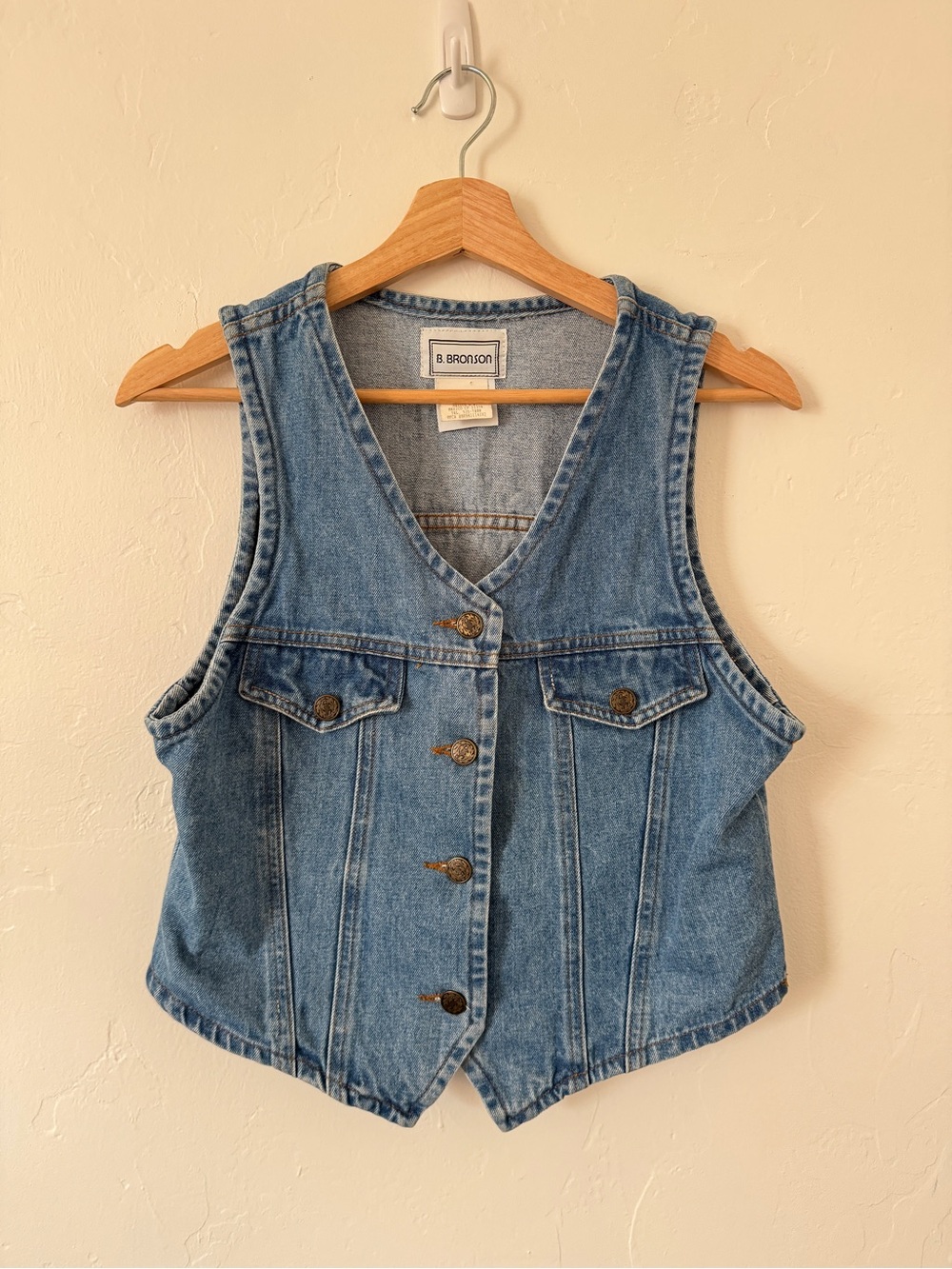 Women's Blue Denim Vest - Western Style